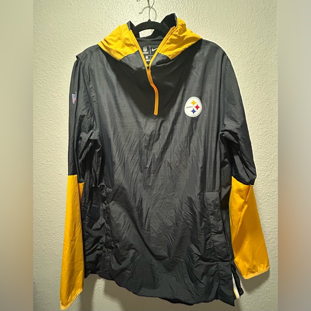 NFL Steelers Windbreaker Pregame Player Quarter Zip Up Jacket On Field Apperal